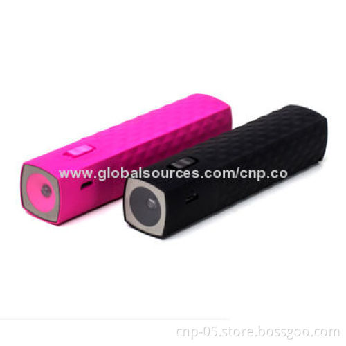 Lipstick-shaped Power Bank for iPhone, Easy to Carry, Shining or Smooth Surface Available, 2,200mAh